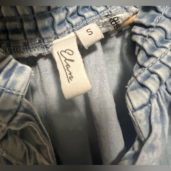 Elan Women's Faux Denim Smock Mini Dress,3/4 Puffy Sleeves, Size Small - Picture 3 of 11